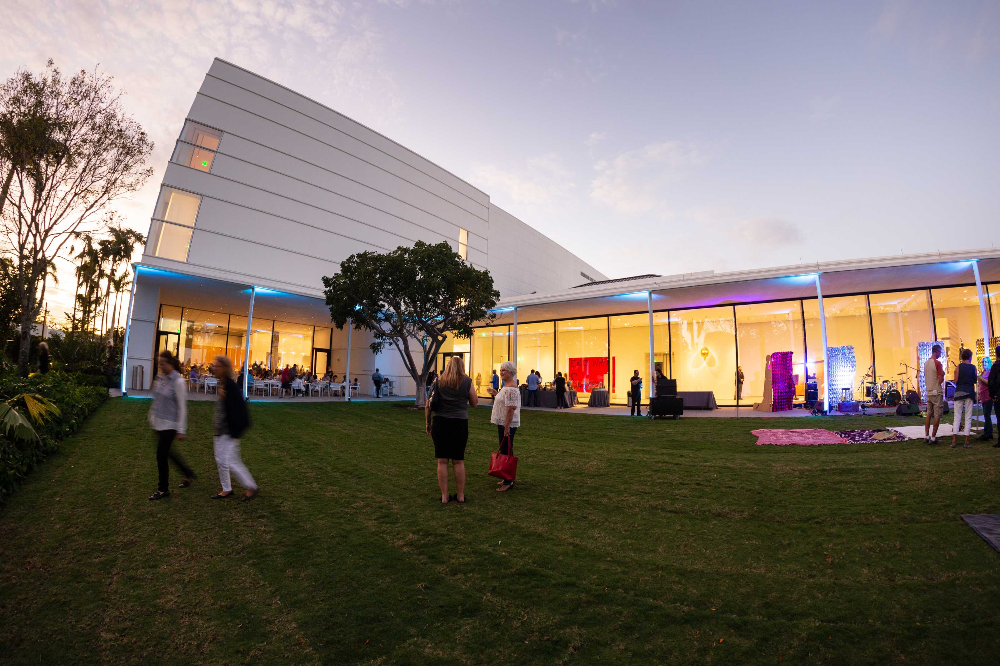 People in the garden during Art After Dark