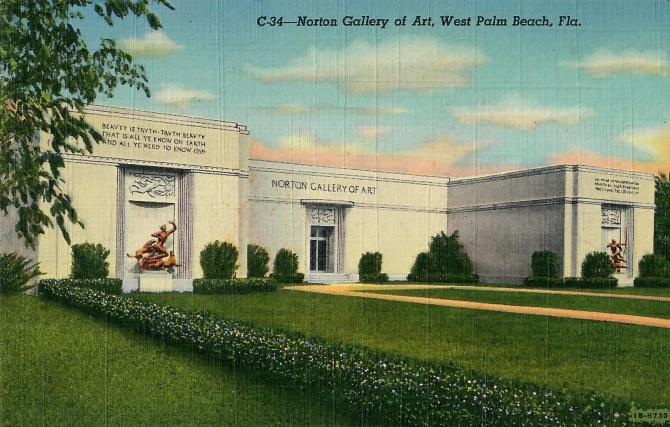 Norton Museum of Art postcard, circa 1941